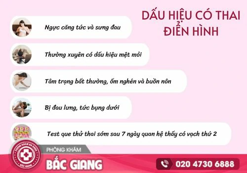 dấu hiệu có thai