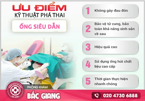 Phá thai bằng phương pháp ống siêu dẫn an toàn, không đau, về trong ngày