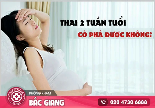 Mang thai 2 tuần tuổi có phá bằng thuốc được không?